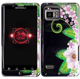 Green Flower Hard Case Cover for Motorola Droid Bionic XT875: Cell Phones & Accessories