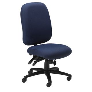 Mayline Comfort High Back Task Chair without Arms 2424AG Finish: Blue