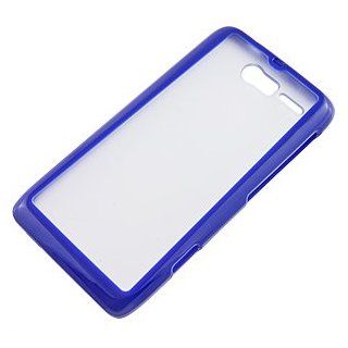 Hybrid TPU Skin Cover for Motorola DROID RAZR M XT907, Blue/Clear: Cell Phones & Accessories