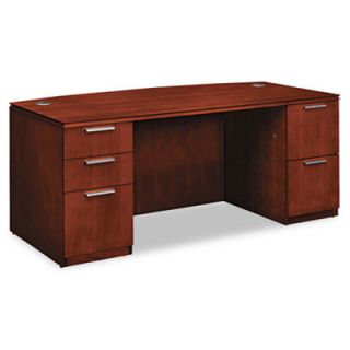 HON Arrive Bow Front Executive Desk with 5 Drawers HONVW072DC1Z9JJ Finish: Sh
