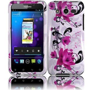 For Huawei Mercury M886 Design Cover   Purple Lily: Cell Phones & Accessories