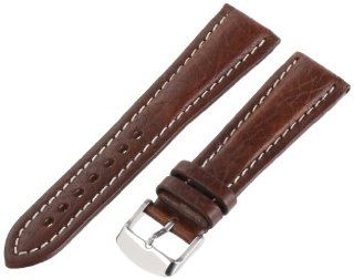 Hadley Roma Men's MSM886RB 220 22 mm Brown Genuine Shrunken Leather WatchStrap: Watches