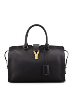 Y Ligne Soft Leather Bag, Black   Saint Laurent