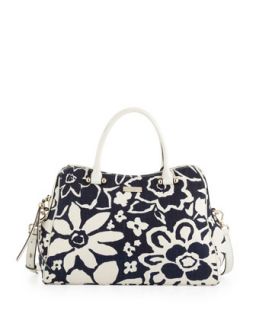 charles street audrey floral print tote bag, french navy   kate spade new york