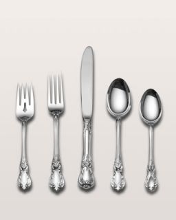 Five Piece Old Master Sterling Silver Flatware Place Setting   Wallace