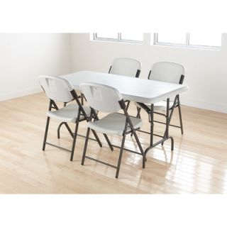 Iceberg Enterprises Economy Folding Chair in Platinum (Pack of 4) 64033