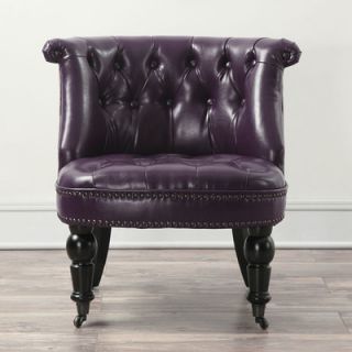 TOV Lily Leather Chair TOV A2L5 / TOV A2L7 Color: Eggplant
