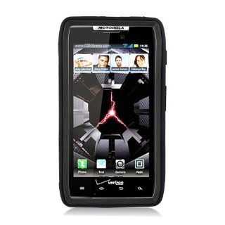 Eagle Cell PAMOTXT913SPSTBKBK Advanced Rugged Armor Hybrid Combo Case with Kickstand for Motoroal Droid Razr Maxx XT913   Retail Packaging   Black/Black Cell Phones & Accessories