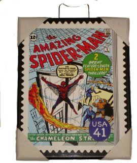 The Amazing Spider Man (MArel Comics) Decorative Plaque   Postage Stamp Style 