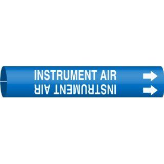 Brady 4089 G Brady Strap On Pipe Marker, B 915, White On Blue Printed Plastic Sheet, Legend "Instrument Air" Industrial Pipe Markers