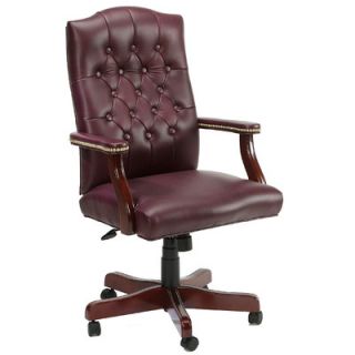 Boss Office Products Traditional High Back Italian Leather Office Chair B915 