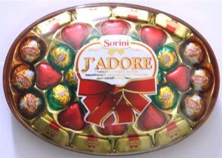 Sorini J'ADORE ITALIAN MILK CHOCOLATE ASSORTMENT GIFT BOX 11.99 OZ (340 g) : Gourmet Chocolate Gifts : Grocery & Gourmet Food