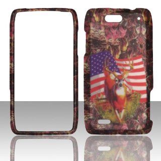 2D Camo USA Flag Motorola Droid 4 / XT894 Case Cover Phone Hard Cover Case Snap on Faceplates: Cell Phones & Accessories