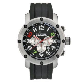 TW Steel Men's TW608 Quartz Stainless Steel Case Black Chronograph Dial Rubber Strap Watch: TW Steel: Watches
