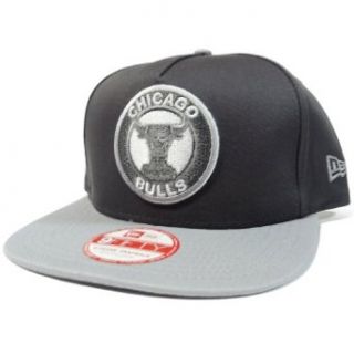 Chicago Bulls Gray Circle K A Frame Snapback Hat Cap: Clothing