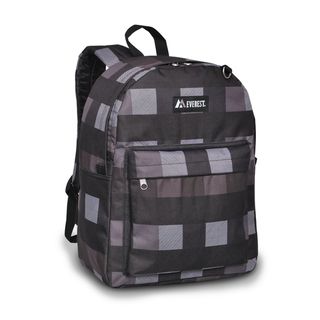 Everest 16.5 inch Charcoal Grey Plaid Printed Backpack