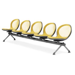 OFM Net Series Five Chair Beam Seating NB 5 Color: Yellow