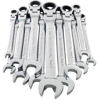 GearWrench Flex GearWrenches — 12-Pc. Metric Set, Model# 9901D  Flex   Ratcheting Wrench Sets