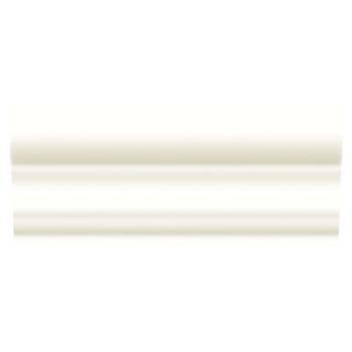 American Olean Linea Gloss Ice White Ceramic Chair Rail Tile (Common: 2 in x 6 in; Actual: 2 in x 6 in)