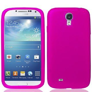 Bundle Accessory for Samsung Galaxy S4 i9500   Pretty Pink Silicone Rubber Skin Designer Protective Soft Case Cover + MyDroid Transparent Decal: Cell Phones & Accessories