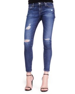 Womens Skinny Distressed Ankle Jeans, 11 Years Swapmeet   AG Adriano
