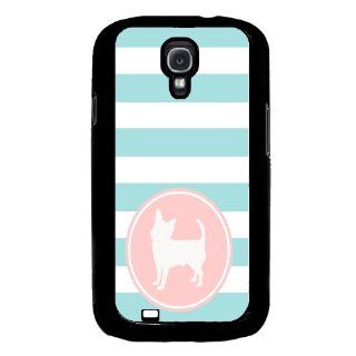 Love Chihuahuas Aqua Stripes Circle Hipster Samsung Galaxy S4 I9500 Case Fits Samsung Galaxy S4 I9500: Cell Phones & Accessories
