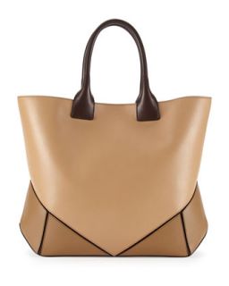 Easy Tricolor Leather Tote Bag, Camel Multi   Givenchy