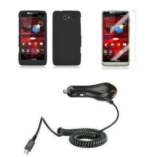 Motorola Droid Razr M XT907 (Verizon) Premium Combo Pack   Black Silicone Gel Cover + Atom LED Keychain Light + Screen Protector + Micro USB Car Charger: Cell Phones & Accessories