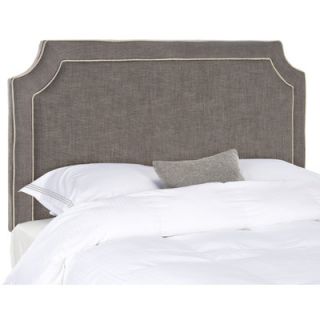 Safavieh Dane Upholstered Headboard MCR468 Color Charcoal Brown, Size Queen