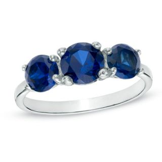 sapphire three stone ring in sterling silver orig $ 59 00 now $ 44 99