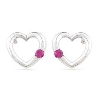 ruby heart earrings in sterling silver orig $ 49 00 now $ 41 65 add to