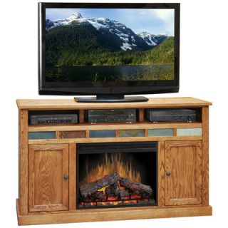 Legends Furniture Oak Creek 62 TV Stand with Electric Fireplace OC5101.GDO