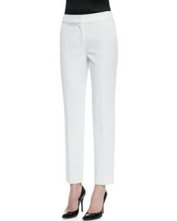 Womens Stretch Poly Viscose Cropped Emma Pant with Pockets   St. John
