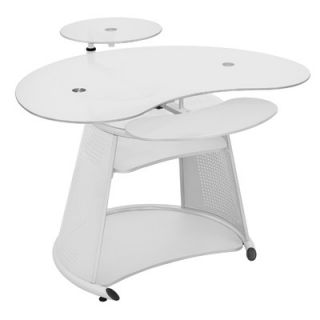 Studio Designs Neptune Computer Desk with Keyboard Shelf 50350 Color: White