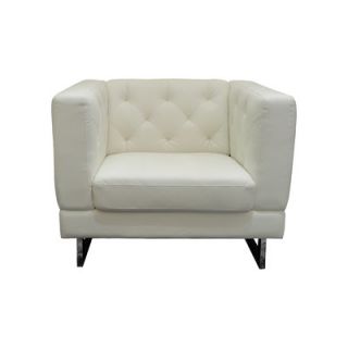 DG Casa Palomar Leather Chair 6150 1S WHT / 6150 1S GRY Color: White