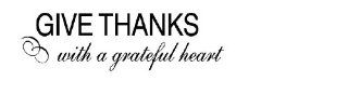 GIVE THANKS GRATEFUL Vinyl Wall Decal Home Decor wall Quotes   Wall Decor Stickers