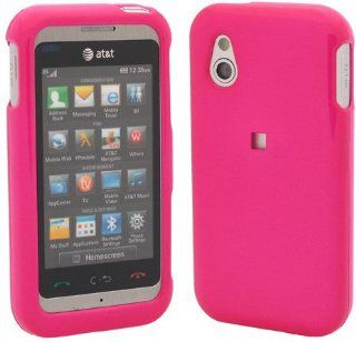 Rubberized Hard Plastic Cover Case Hot Pink For LG Arena GT950: Cell Phones & Accessories