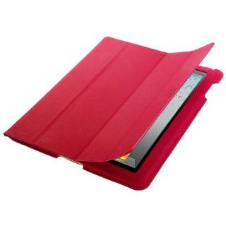 CE Compass Slim Fold Magnetic Smart Cover Case Stand For Apple iPad 4 3 2 (Red): Computers & Accessories