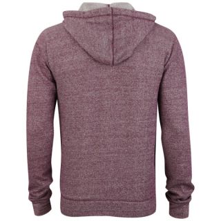 Brave Soul Mens Isaac Hooded Zip Through   Wine Marl      Mens Clothing