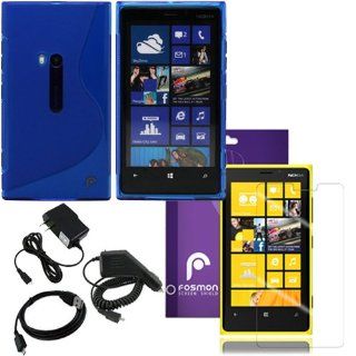 Fosmon 5 in 1 Bundle for Nokia Lumia 920   1x Fosmon DURA S Series TPU Protective Case Cover, Fosmon Crystal Clear Screen Protector Shield, 1x Home Charger, 1x Car Charger, 1x USB Data Cable: Cell Phones & Accessories