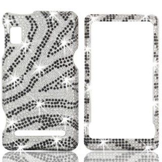 Motorola A955 Droid 2 / A956 Droid 2 Global Full Diamond Bling Phone Shell (Zebra Black & White)  Verizon + Clear Screen Protector + FREE 1 Neck Strap Hello Kitty  randomly select: Cell Phones & Accessories