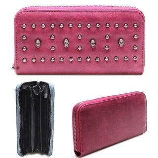 Skull & Metal Stud Wallet Purple / Rchspw957pur (Skull & Metal Stud Wallet Purple / Rchspw957pur) : Cosmetic Tote Bags : Beauty