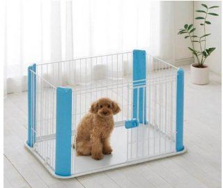 IRIS Open Wire Pet Pen (Blue) : Puppy Playpen : Pet Supplies