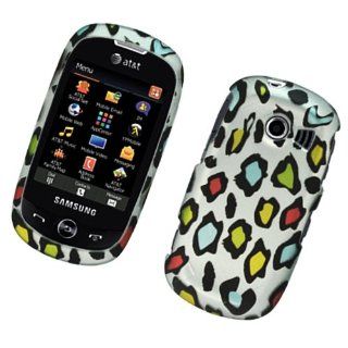 Rainbow Leopard 2D Texture Faceplate Hard Plastic Protector Snap On Cover Case For Samsung Flight II SGH A927: Cell Phones & Accessories