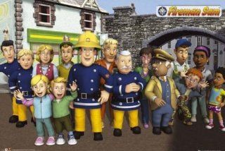 Posters: Fireman Sam Poster   Cast Of Characters (36 x 24 inches)   Prints