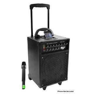 Pyle Pro PWMA930I 600 Watt VHF Wireless Portable PA System/Echo with iPod Dock: Musical Instruments