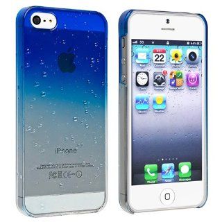 eForCity Clear Dark Blue Waterdrop Raindrop Hard Case Compatible With Apple iPhone 5: Cell Phones & Accessories