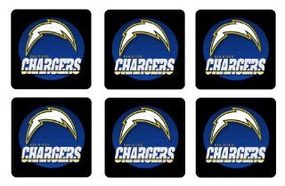 San Diego Chargers Coaster Set of 6 NFL Football Mini Mousepads : Mouse Pads : Office Products