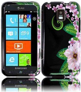  Green Flower Hard Case Cover for Samsung Focus S i937: Cell Phones & Accessories
