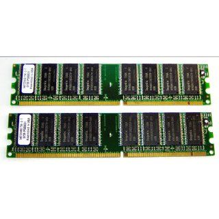 PNY OPTIMA 2GB (2x1GB) Dual Channel Kit DDR 400 MHz PC3200 Desktop DIMM Memory Modules MD2048KD1 400: Electronics